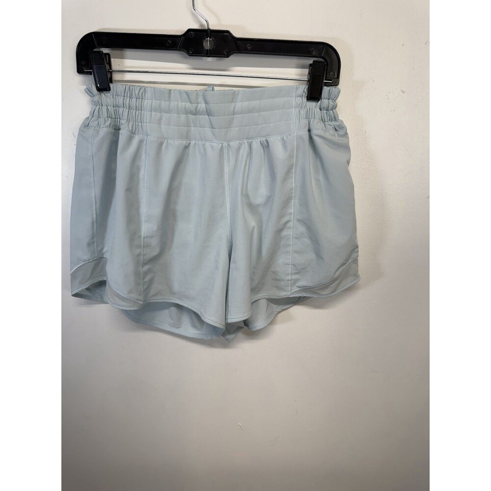 LULULEMON Women’s Hotty Hot Shorts Light Blue  Lined 4” Size 10